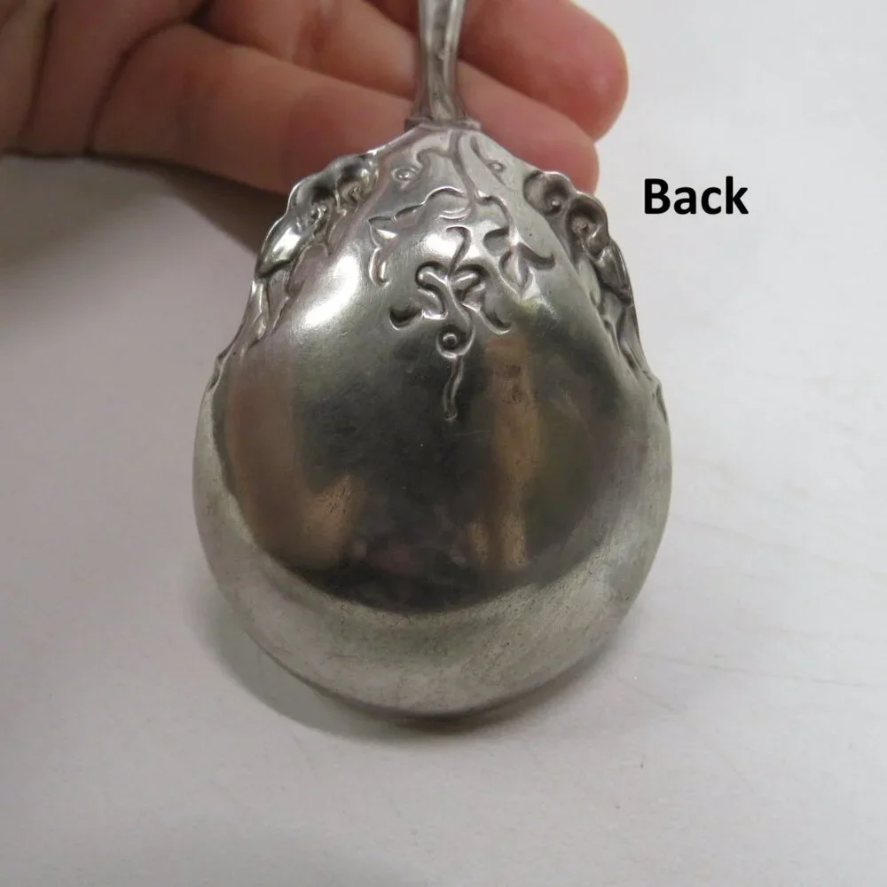 Vintage Grape 1847 Silver Plated Rogers Bros A1 Small Sauce Ladle Tarished